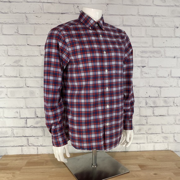 Vineyard Vines Shirt Men's Size Medium On The Go Performance Brr Button Up Plaid - Picture 8 of 12